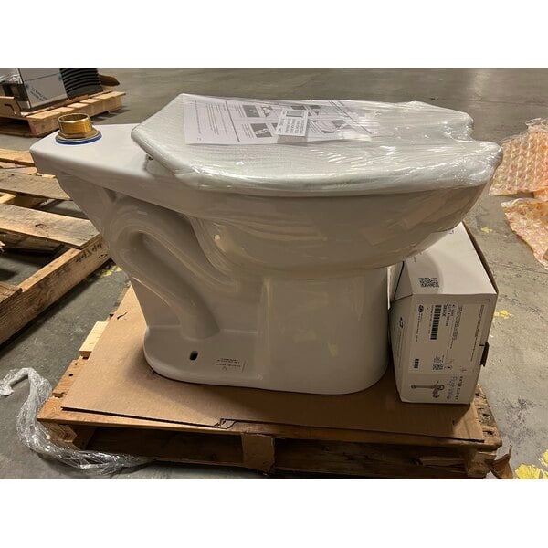 Scratch and Dent Zurn Elkay One Z.WC3.AM Manual Toilet System with ADA Height Floor Mounted Toilet and Flush Valve - 1.1 GPF