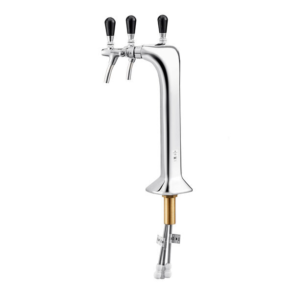 Scratch and Dent Narvon C3A Chrome-Plated Column Tap Water Dispenser with 3 Taps