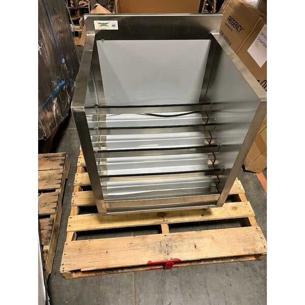 Scratch and Dent Regency LDC-2324 24" Five-Tiered Stainless Steel Liquor Display Cabinet - 23" Deep