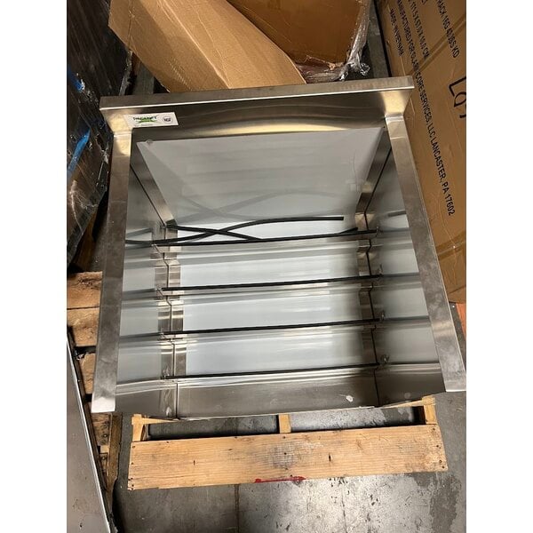 Scratch and Dent Regency LDC-2324 24" Five-Tiered Stainless Steel Liquor Display Cabinet - 23" Deep