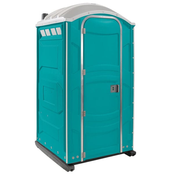 Scratch and Dent PolyJohn PJN3-1000 Aqua Portable Restroom with Translucent Top - Assembled