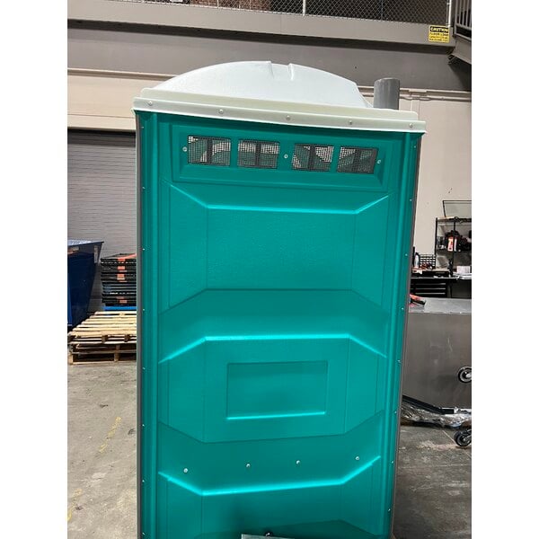 Scratch and Dent PolyJohn PJN3-1000 Aqua Portable Restroom with Translucent Top - Assembled