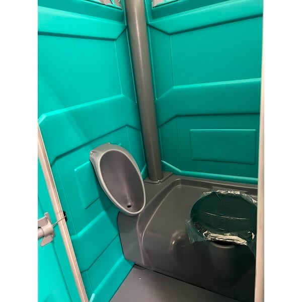 Scratch and Dent PolyJohn PJN3-1000 Aqua Portable Restroom with Translucent Top - Assembled