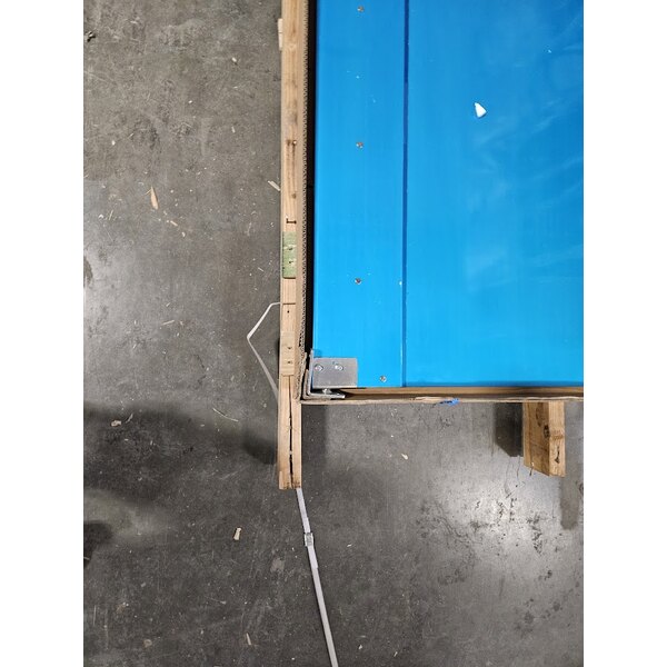 Scratch and Dent Regency Single Aluminum Swinging Traffic Door with 9" x 14" Window - 30" x 84" Door Opening