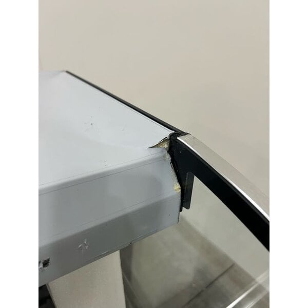 Scratch and Dent Avantco HAC-36-B 35 3/8" Black Horizontal Air Curtain Merchandiser with 1 Shelf and LED Lighting - 115V