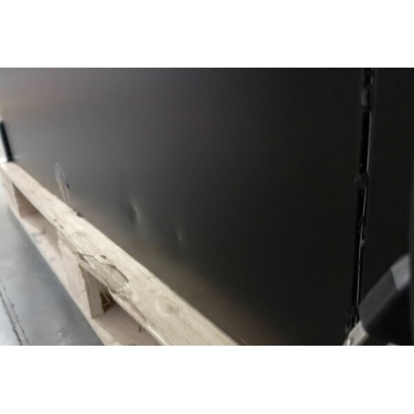 Scratch and Dent Avantco UBB-48G-HC 48" Black Counter Height Narrow Glass Door Back Bar Refrigerator with LED Lighting