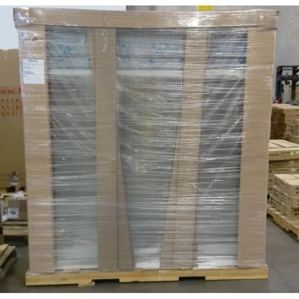 Scratch and Dent Beverage-Air HFPS3HC-1G Horizon Series 78" Stainless Steel Glass Door Reach-In Freezer