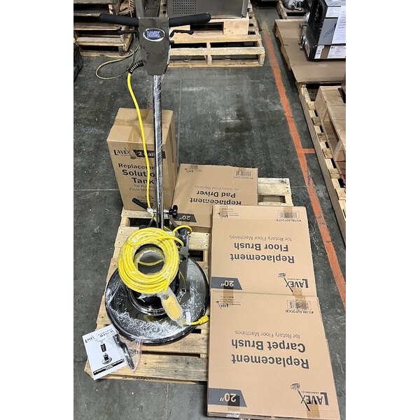 Scratch and Dent Lavex 20" Single Speed Rotary Floor Machine with 2 Gallon Solution Tank - 175 RPM