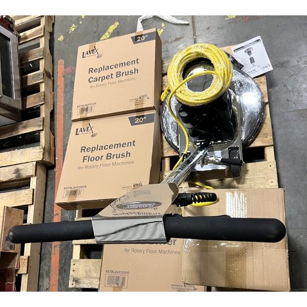 Scratch and Dent Lavex 20" Single Speed Rotary Floor Machine with 2 Gallon Solution Tank - 175 RPM