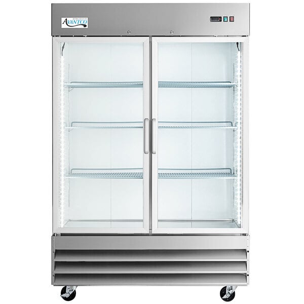 Scratch and Dent Avantco A-49R-G-HC 54" Glass Door Reach-In Refrigerator
