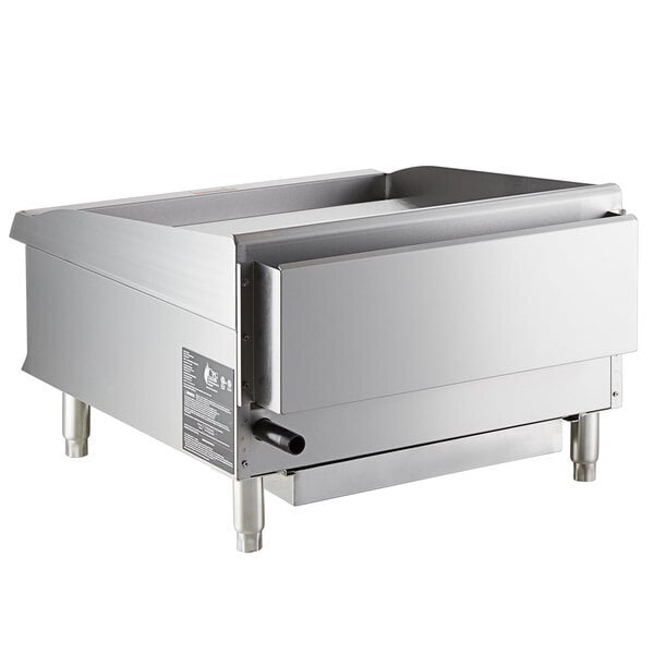 Scratch and Dent Cooking Performance Group GM-CPG-24-NL 24" Gas Countertop Griddle with Manual Controls - 60,000 BTU