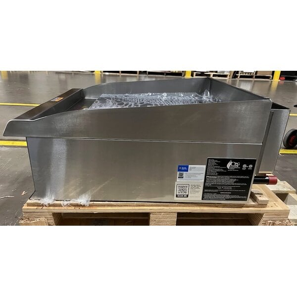 Scratch and Dent Cooking Performance Group GM-CPG-24-NL 24" Gas Countertop Griddle with Manual Controls - 60,000 BTU