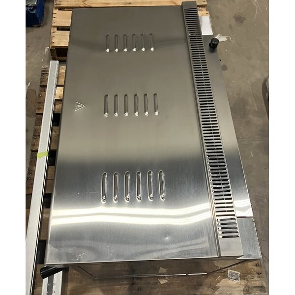 Scratch and Dent Cooking Performance Group S-36-SB-N 36" Natural Gas Infrared Salamander Broiler with 36" Heat Shield and Mounting Brackets - 36,000 BTU