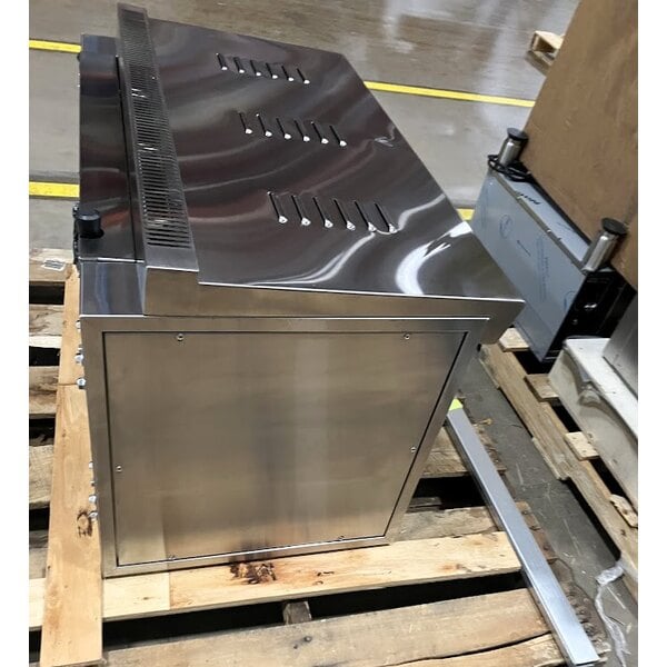 Scratch and Dent Cooking Performance Group S-36-SB-N 36" Natural Gas Infrared Salamander Broiler with 36" Heat Shield and Mounting Brackets - 36,000 BTU