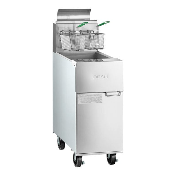 Scratch and Dent Dean by Frymaster GF40 Open Pot Natural Gas Floor Fryer 50 lb. - 122,000 BTU