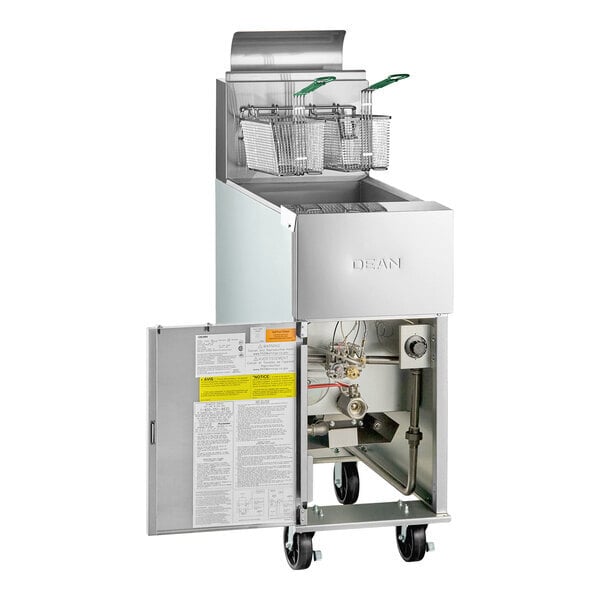 Scratch and Dent Dean by Frymaster GF40 Open Pot Natural Gas Floor Fryer 50 lb. - 122,000 BTU