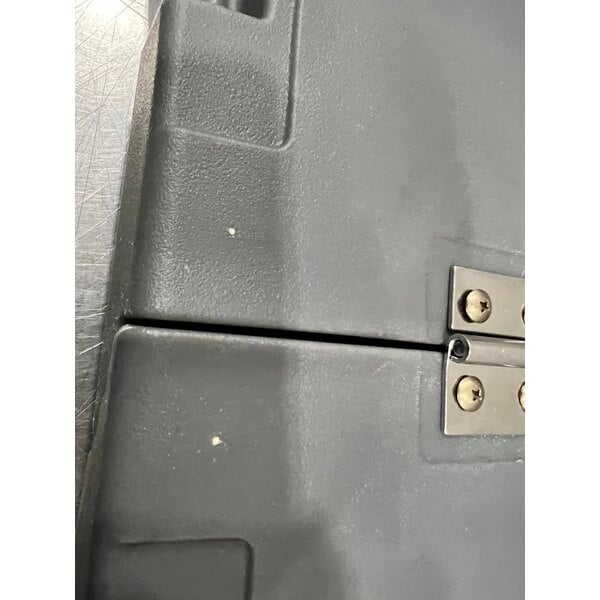 Scratch and Dent CaterGator 125 lb. Capacity Gray Mobile Ice Bin with Flip Lid