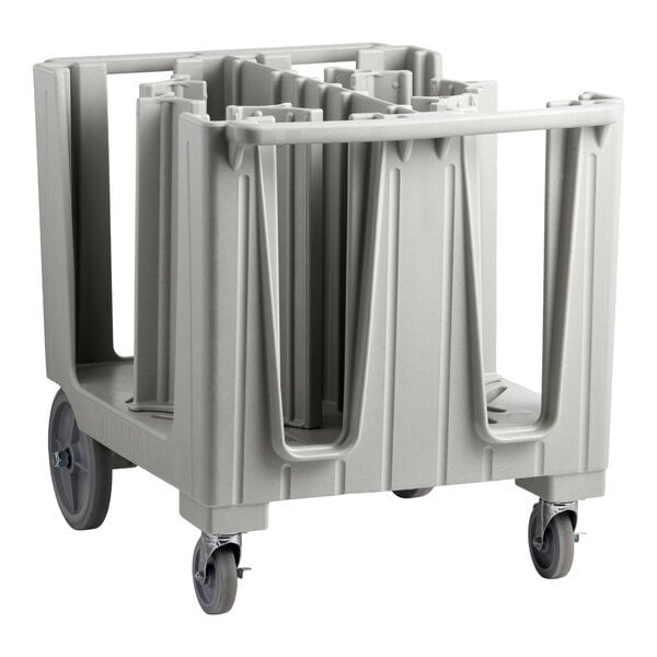 Scratch and Dent Cambro ADCS480 S Series Adjustable Speckled Gray Dish Caddy with Vinyl Cover - 6 Column
