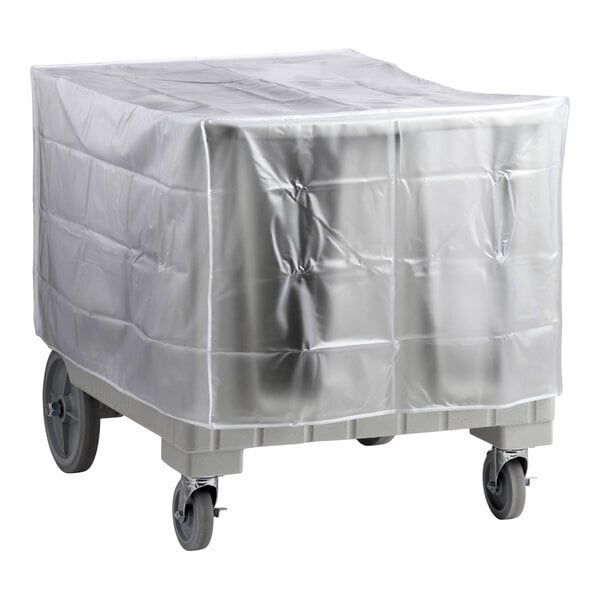 Scratch and Dent Cambro ADCS480 S Series Adjustable Speckled Gray Dish Caddy with Vinyl Cover - 6 Column