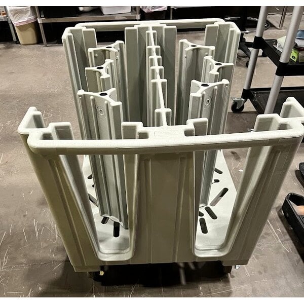 Scratch and Dent Cambro ADCS480 S Series Adjustable Speckled Gray Dish Caddy with Vinyl Cover - 6 Column