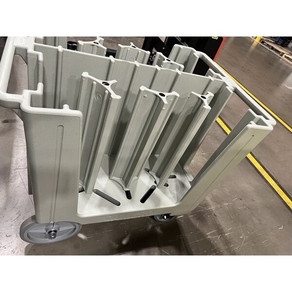 Scratch and Dent Cambro ADCS480 S Series Adjustable Speckled Gray Dish Caddy with Vinyl Cover - 6 Column