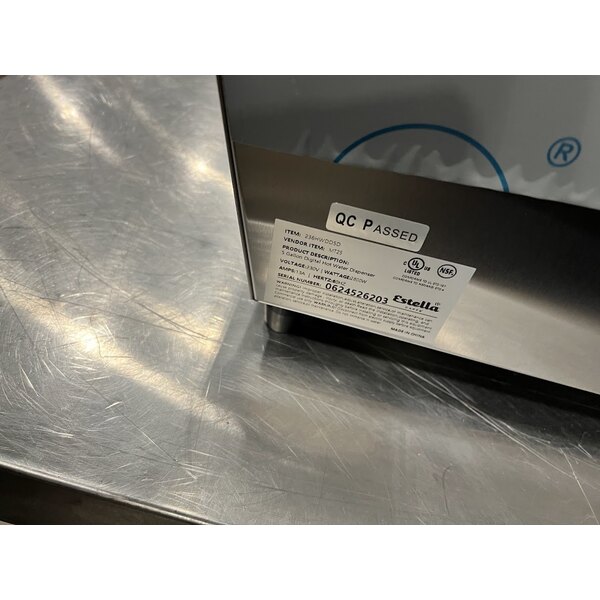 Scratch and Dent Estella Caffe 5 Gallon Tap-Operated Digital Hot Water Dispenser - 230V, 2,800W