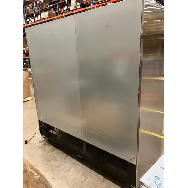 Scratch and Dent Avantco SS-3F-HC 81 5/16" Stainless Steel Solid Door Reach-In Freezer