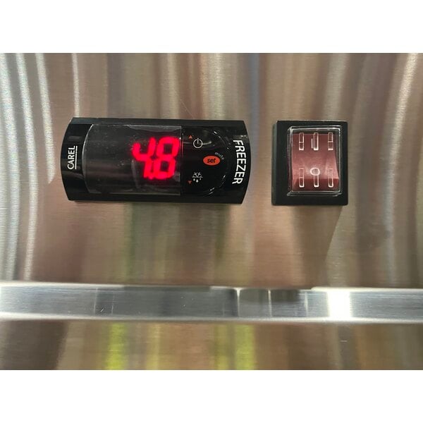 Scratch and Dent Avantco SS-3F-HC 81 5/16" Stainless Steel Solid Door Reach-In Freezer