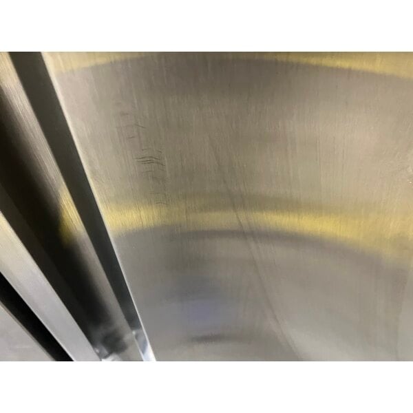 Scratch and Dent Avantco SS-3F-HC 81 5/16" Stainless Steel Solid Door Reach-In Freezer