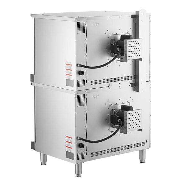 Scratch and Dent Cooking Performance Group FEC-200-CK Double Deck Standard Depth Full Size Electric Convection Oven - 208V, 3 Phase, 11 kW