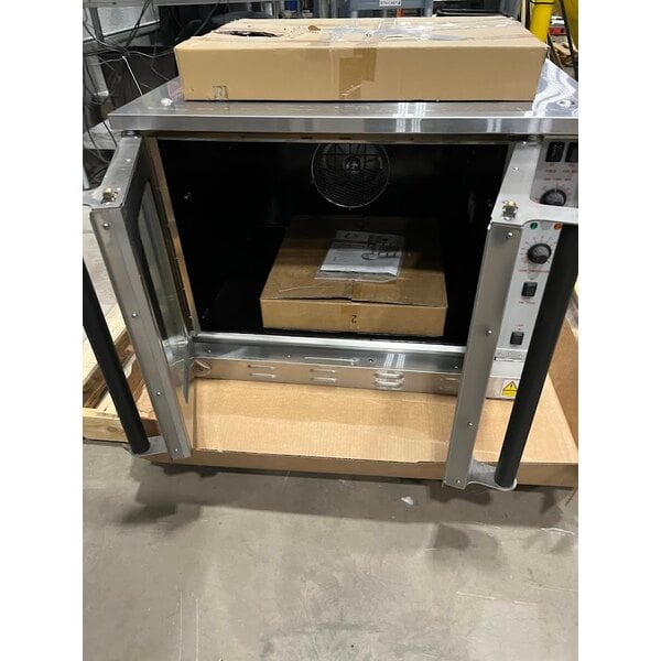 Scratch and Dent Cooking Performance Group FEC-200-CK Double Deck Standard Depth Full Size Electric Convection Oven - 208V, 3 Phase, 11 kW