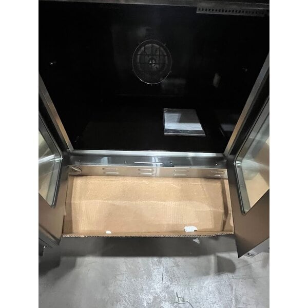 Scratch and Dent Cooking Performance Group FEC-200-CK Double Deck Standard Depth Full Size Electric Convection Oven - 208V, 3 Phase, 11 kW