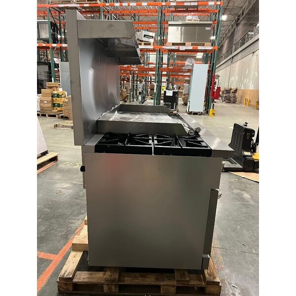 Scratch and Dent Cooking Performance Group S60-G48-N Natural Gas 2 Burner 60" Range with 48" Griddle and 2 Standard Ovens - 200,000 BTU