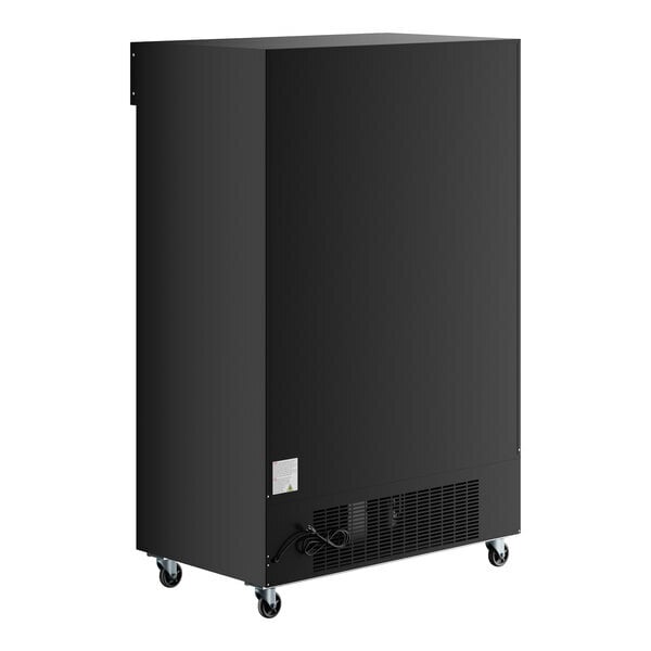 Scratch and Dent Avantco GDS-47-HC 53" Black Customizable Sliding Glass Door Merchandiser Refrigerator with LED Lighting