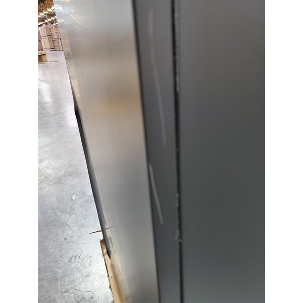 Scratch and Dent Avantco GDS-47-HC 53" Black Customizable Sliding Glass Door Merchandiser Refrigerator with LED Lighting