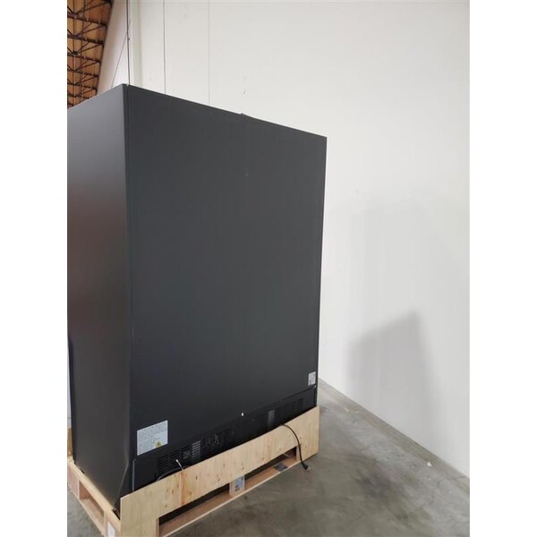 Scratch and Dent Avantco GDS-47-HC 53" Black Customizable Sliding Glass Door Merchandiser Refrigerator with LED Lighting