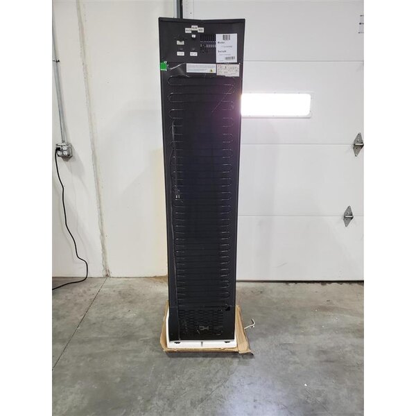 Scratch and Dent Galaxy GDN-5 16 9/16" Black Swing Glass Door Merchandiser Refrigerator with Red, White, and Blue LED Lighting