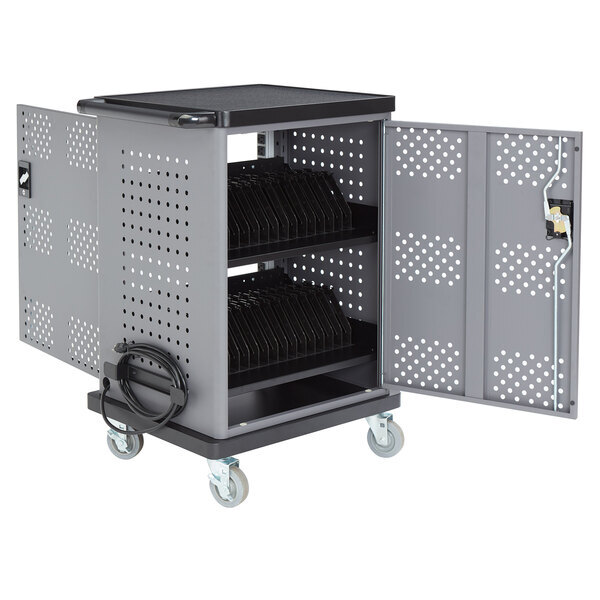 Scratch and Dent Oklahoma Sound DCC Black and Charcoal Duet Charging Cart