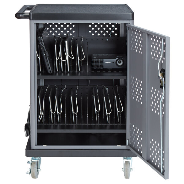 Scratch and Dent Oklahoma Sound DCC Black and Charcoal Duet Charging Cart