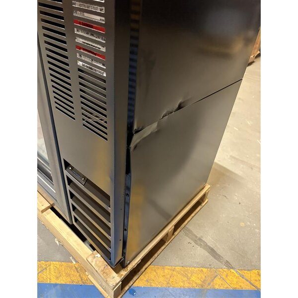 Scratch and Dent Beverage-Air BB72HC-1-GS-B-27 72" Black Counter Height Sliding Glass Door Back Bar Refrigerator