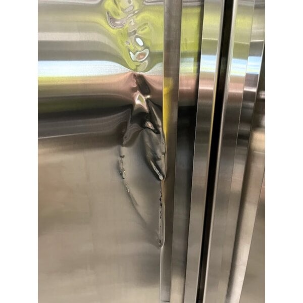 Scratch and Dent Avantco SS-2F-HC 54" Stainless Steel Two Section Solid Door Reach-In Freezer