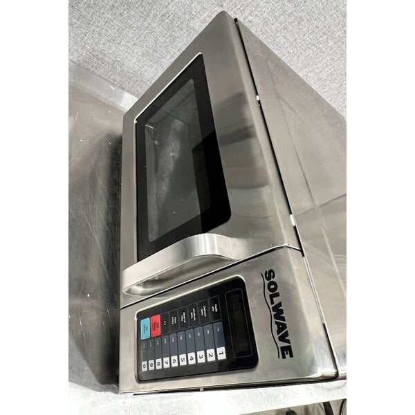 Scratch and Dent Solwave EMA34GTQ-S00L00 Stackable Commercial Microwave with Large 1.2 cu. ft. Interior and Push Button Controls - 1,800W, 208/240V