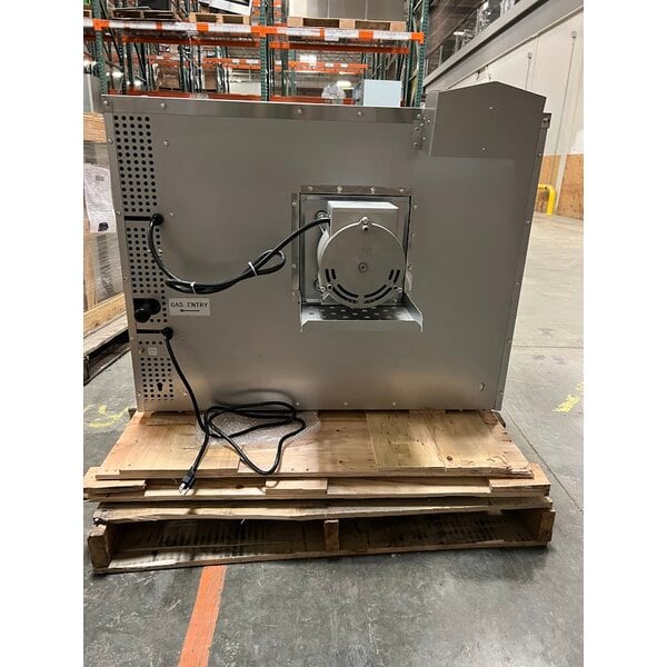 Scratch and Dent Cooking Performance Group FGC-100-L Single Deck Standard Depth Full Size Liquid Propane Convection Oven with Legs - 54,000 BTU