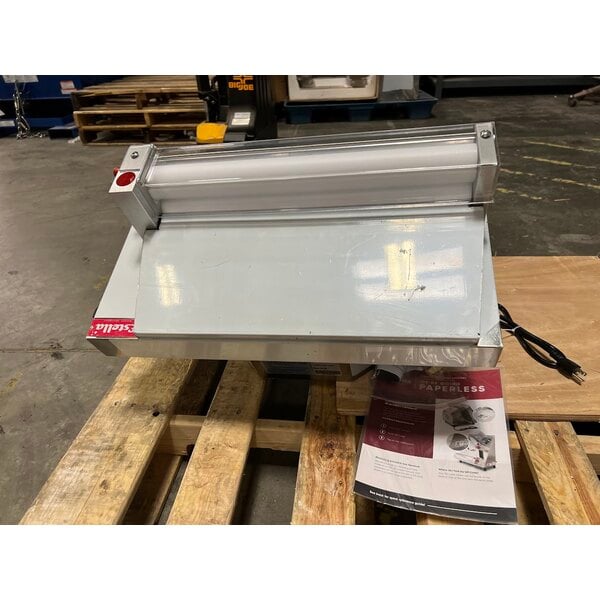 Scratch and Dent Estella EDS18S 18" Countertop One Stage Dough Sheeter - 120V, 1/2 HP