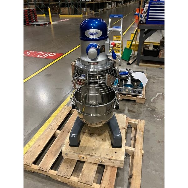 Scratch and Dent Vollrath 40758 30 Qt. Planetary Floor Mixer with Guard & Standard Accessories - 120V, 1 hp