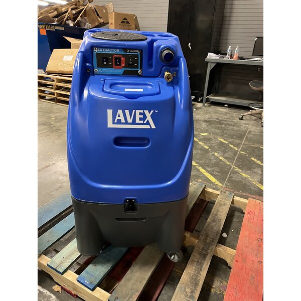 Scratch and Dent Lavex Dual 3-Stage Heated Carpet Extractor with 25' Hoses and 12" Stainless Steel Wand - 12 Gallon, 500 PSI