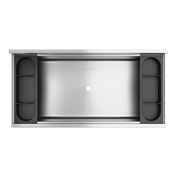 Scratch and Dent Regency IB1836-CPT 18" x 36" Underbar Ice Bin with 7 Circuit Post-Mix Cold Plate and Bottle Holders - 79 lb.