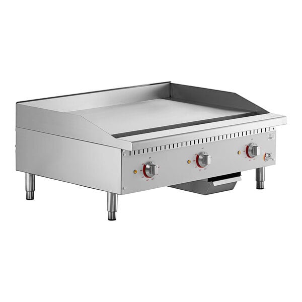 Scratch and Dent Cooking Performance Group G-CPG-36-M 36" Electric Countertop Griddle - 9,000W / 12,000W, 208 / 240V