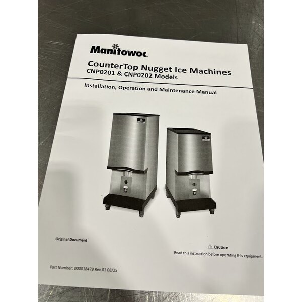 Scratch and Dent Manitowoc CNP0201A-161L 16 1/4" Air Cooled Countertop Nugget Ice Maker / Dispenser - 10 lb. Bin with Lever Dispensing - 115V