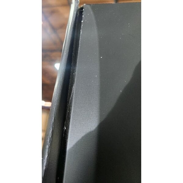 Scratch and Dent Avantco GDC-23-HC 28 3/8" Black Customizable Swing Glass Door Merchandiser Refrigerator with LED Lighting